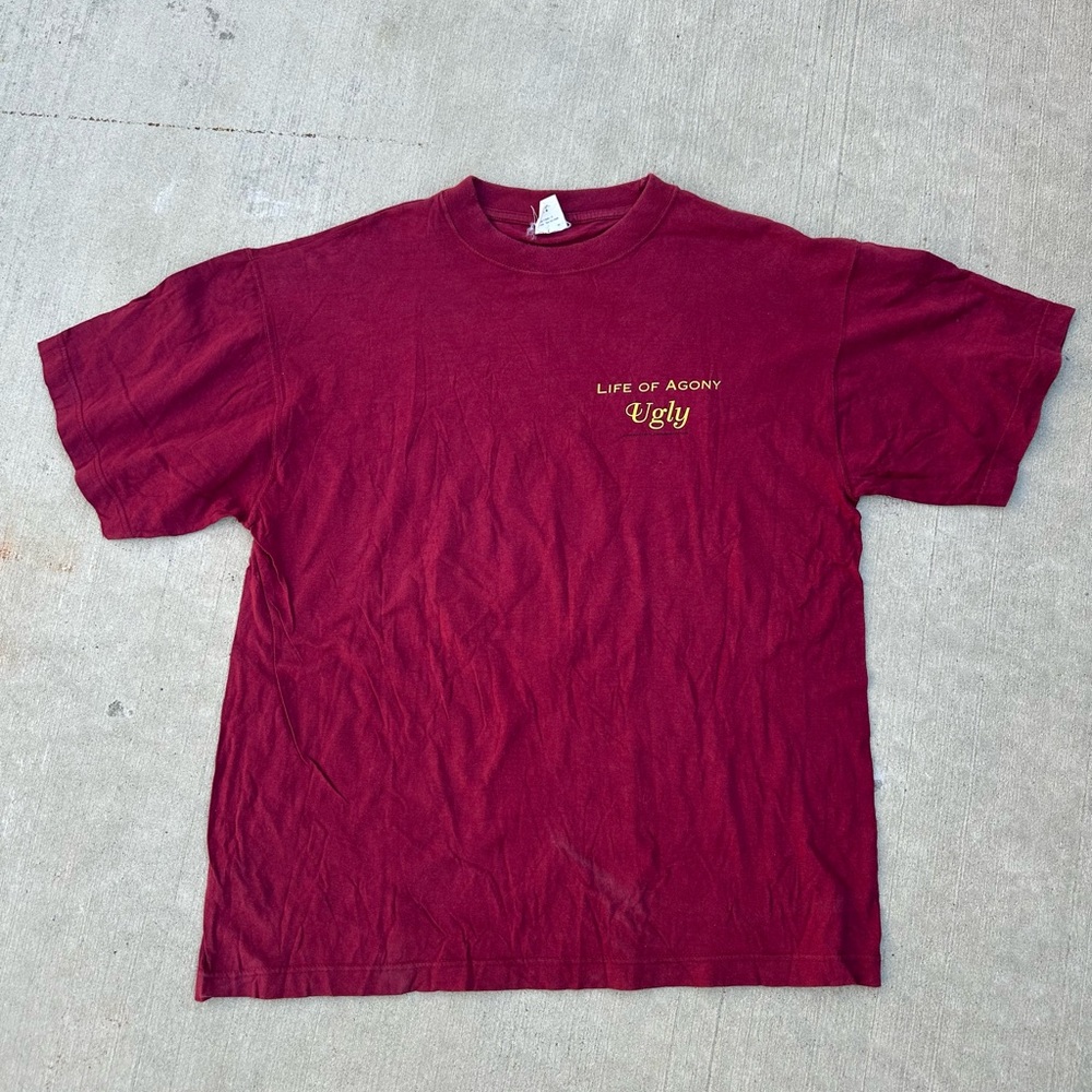 Vintage Life of Agony Ugly XL 1996 Band Tee Metal NYHC Hardcore